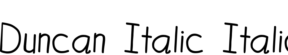 Duncan Italic Italic Font Download Free