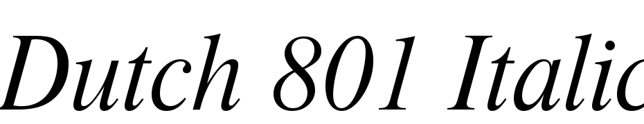 Dutch 801 Italic Headline BT Font Download Free