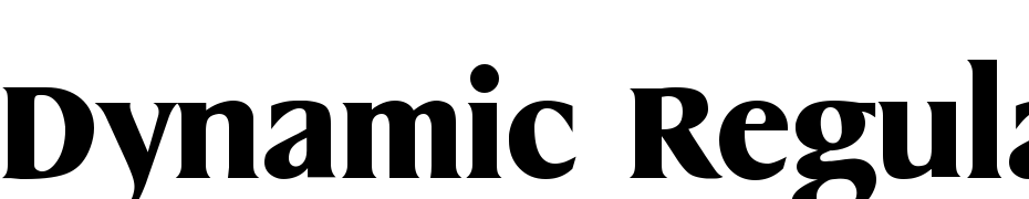 Dynamic Regular Font Download Free