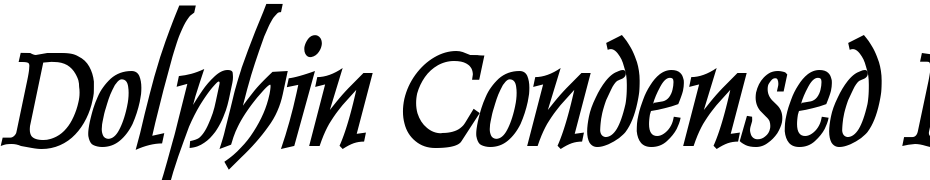Dolphin Condensed Bold Italic Font Download Free