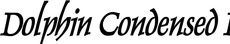 Dolphin Condensed Bold Italic Font Download Free