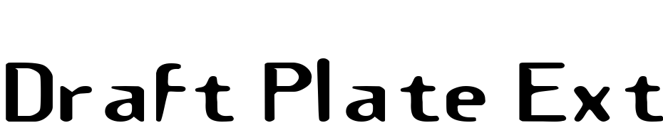 Draft Plate Extended Black Font Download Free