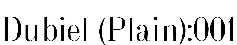 Dubiel (Plain):001.001 Font Download Free