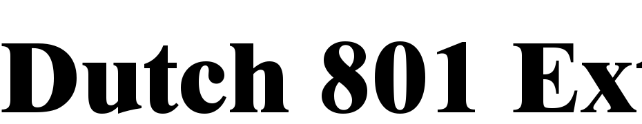 Dutch 801 Extra Bold BT Font Download Free