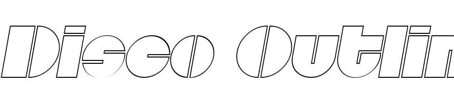 Disco Outline Italic Font Download Free