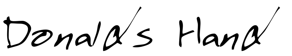 Donalds Hand Regular Font Download Free