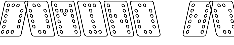 Domino Normal Kursiv Omrids Font Download Free