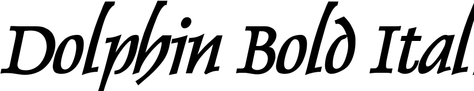 Dolphin Bold Italic Polices Telecharger
