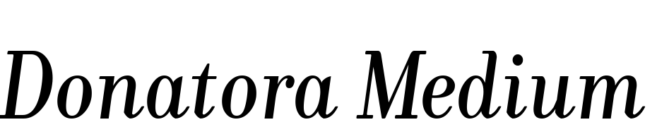 Donatora Medium Italic Font Download Free