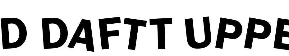 D DAFTt UPPERcase Font Download Free