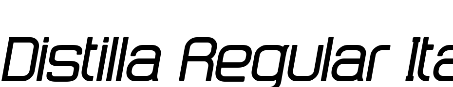 Distilla Regular Italic Font Download Free