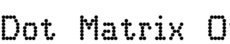 Dot Matrix One Regular Scarica Caratteri Gratis