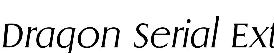 Dragon Serial Extra Light Regular Italic Font Download Free