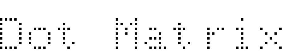 Dot Matrix Normal Font Download Free