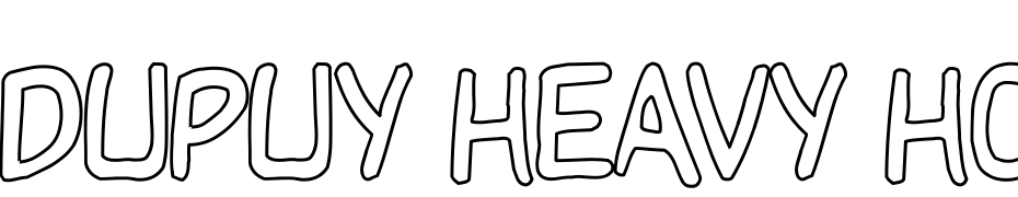 Dupuy Heavy Hollow Font Download Free