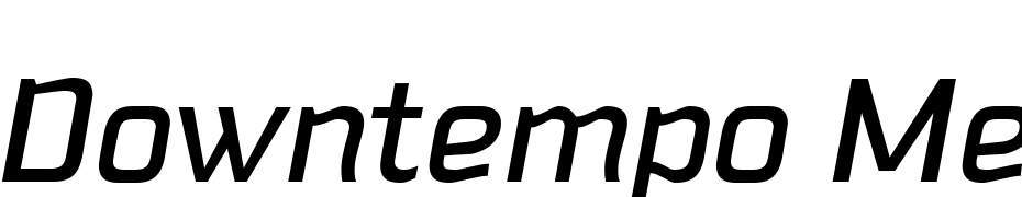 Downtempo Medium Italic Font Download Free
