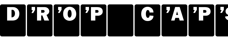 Drop Caps Sans Font Download Free