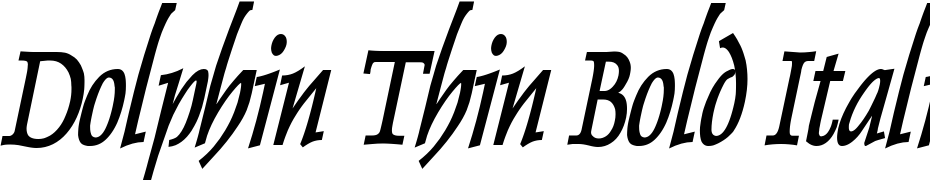 Dolphin Thin Bold Italic Font Download Free
