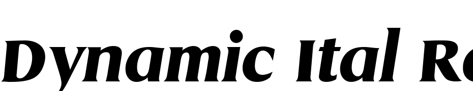 Dynamic Ital Regular Font Download Free