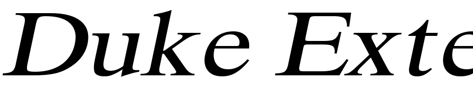 Duke Extended Italic Font Download Free
