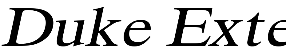 Duke Extended Italic Font Download Free