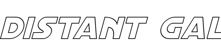 Distant Galaxy Outline Italic Font Download Free