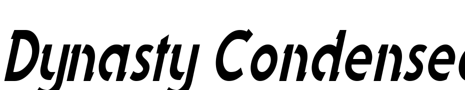 Dynasty Condensed Italic Font Download Free