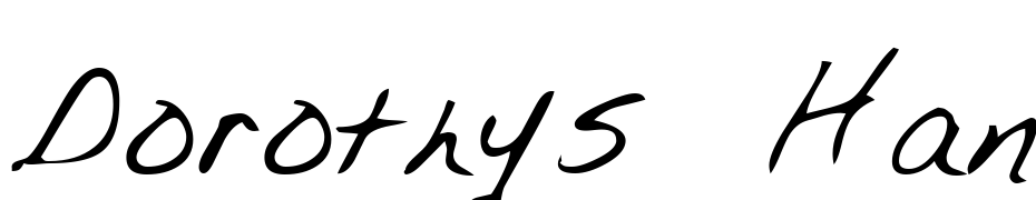 Dorothys Hand Regular Font Download Free