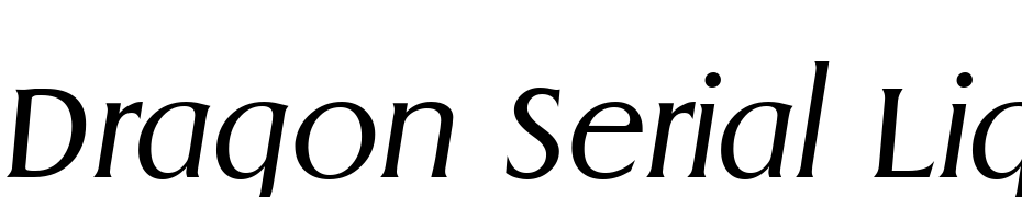 Dragon Serial Light Regular Italic Font Download Free