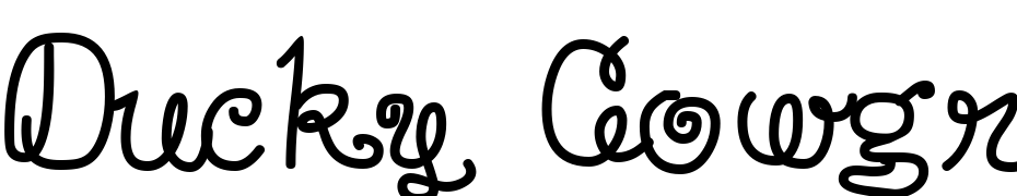 Ducky Cowgrrrl Luvs Rudy Cowboy Font Download Free
