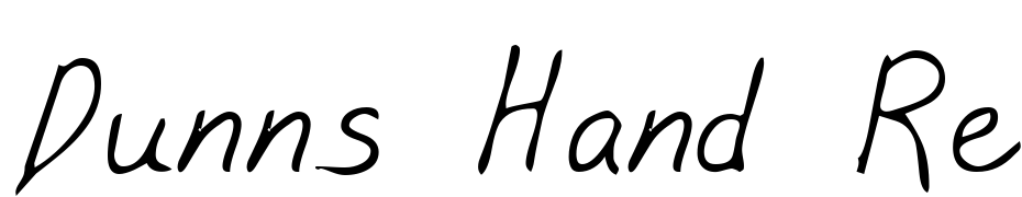 Dunns Hand Regular Font Download Free