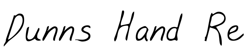 Dunns Hand Regular Font Download Free