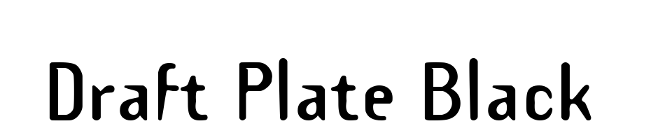 Draft Plate Black Font Download Free