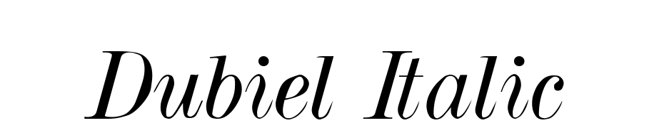 Dubiel Italic Font Download Free