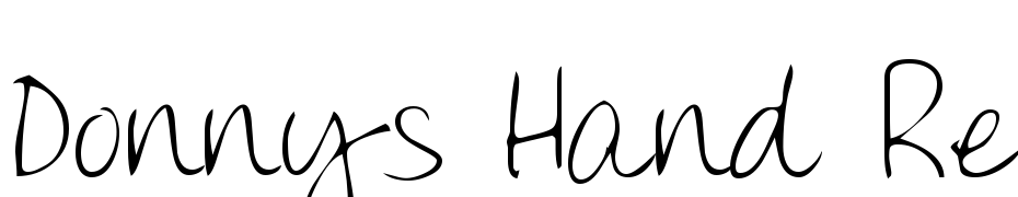 Donnys Hand Regular Font Download Free