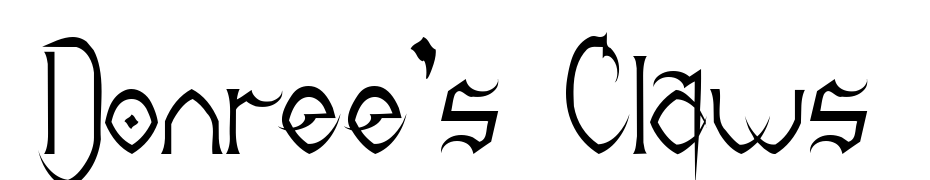Donree's Claws Font Download Free