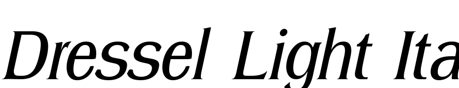 Dressel Light Italic Font Download Free