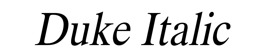 Duke Italic Yazı tipi ücretsiz indir