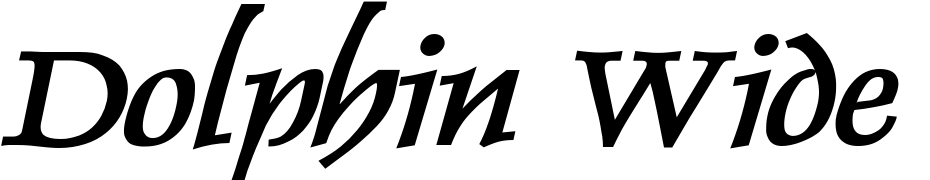 Dolphin Wide Bold Italic Font Download Free
