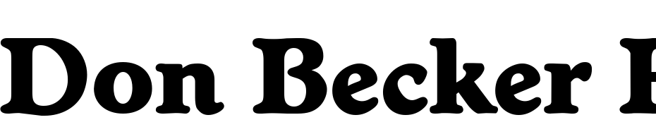 Don Becker Heavy Font Download Free