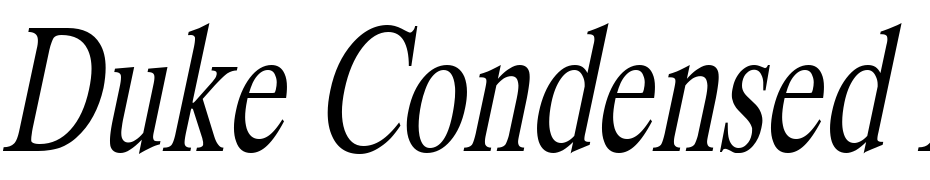 Duke Condensed Italic Font Download Free