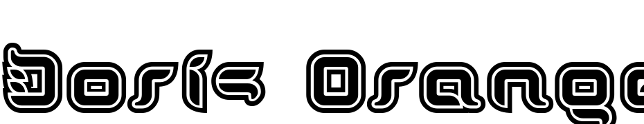 Doris Orange Outline Font Download Free