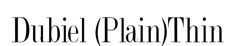 Dubiel (Plain)Thin Font Download Free
