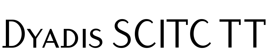 Dyadis SCITC TT Book Font Download Free