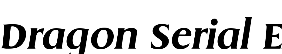 Dragon Serial Extra Bold Regular Italic Font Download Free