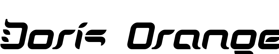 Doris Orange Italic Font Download Free