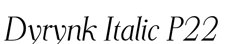 Dyrynk Italic P22 Scarica Caratteri Gratis