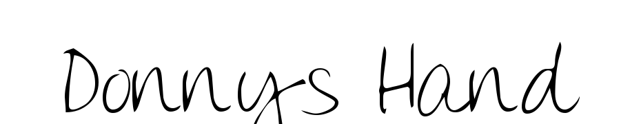 Donnys Hand Font Download Free