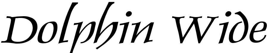 Dolphin Wide Italic Font Download Free