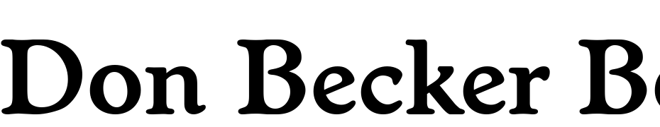 Don Becker Bold Font Download Free